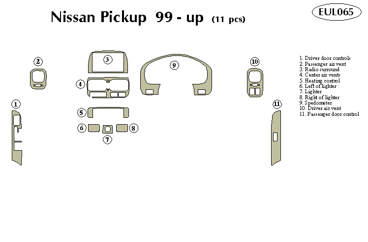 nissan pickup Dash Kit by B&I