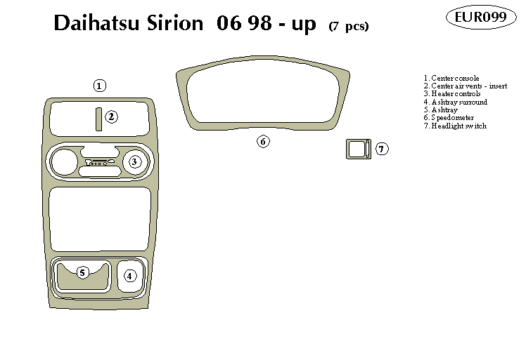 Daihatsu Sirion 06/98-up Dash Kit by B&I