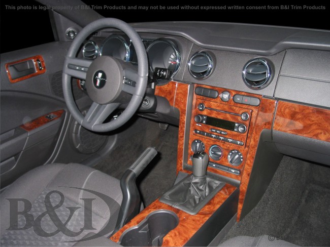 Ford Mustang Wood Dash Kit by B&I