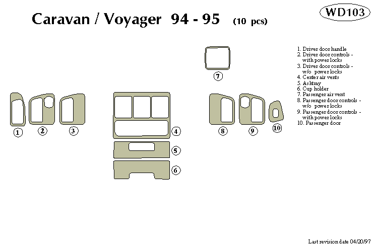 Dodge Caravan / Plymouth Voyager Dash Kit by B&I