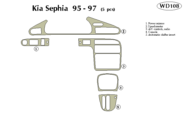 Kia Sephia Dash Kit by B&I