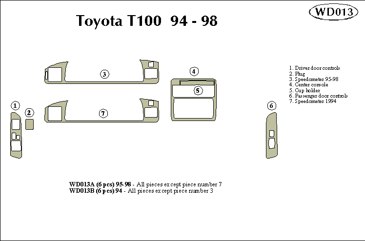 Toyota T100 Dash Kit by B&I
