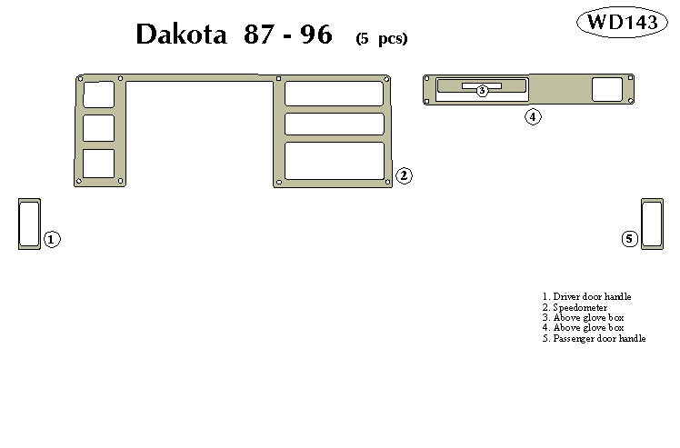 Dodge Dakota 87-96 Dash Kit by B&I