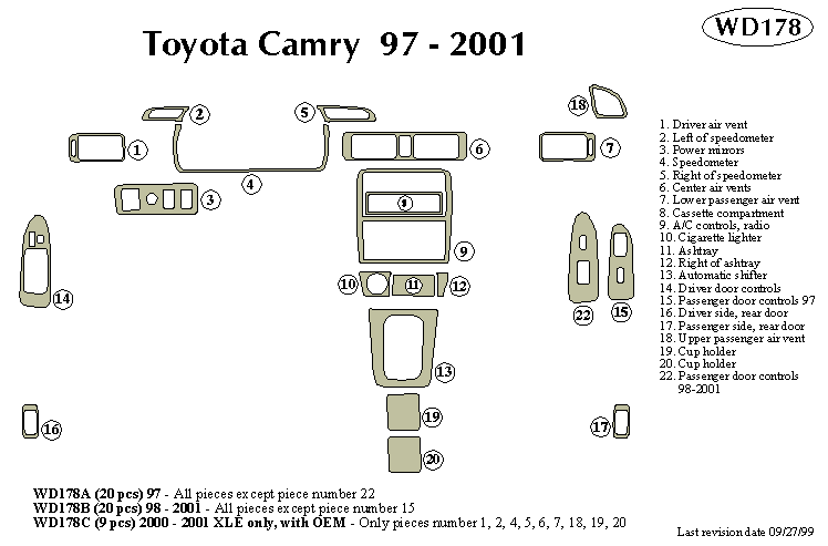 Toyota Camry Dash Kit by B&I