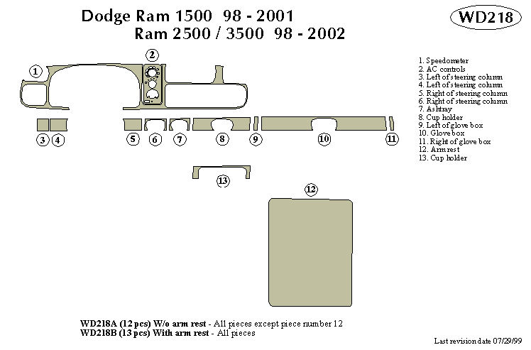 Dodge Ram 1500 Dash Kit by B&I