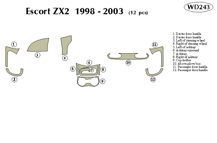 Ford Escort Zx2 Dash Kit by B&I