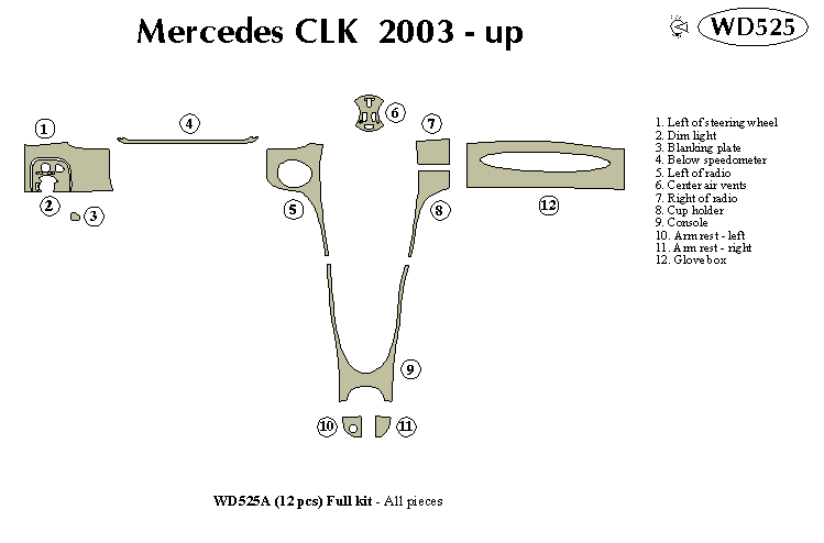 Mercedes Clk Dash Kit by B&I