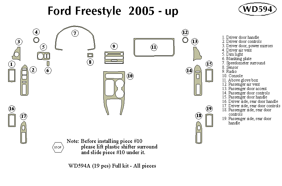 Ford Freestyle Dash Kit by B&I
