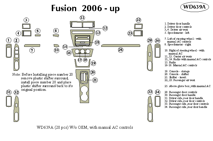 Ford Fusion Dash Kit by B&I