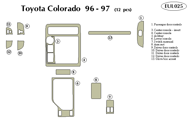 toyota colorado Dash Kit by B&I