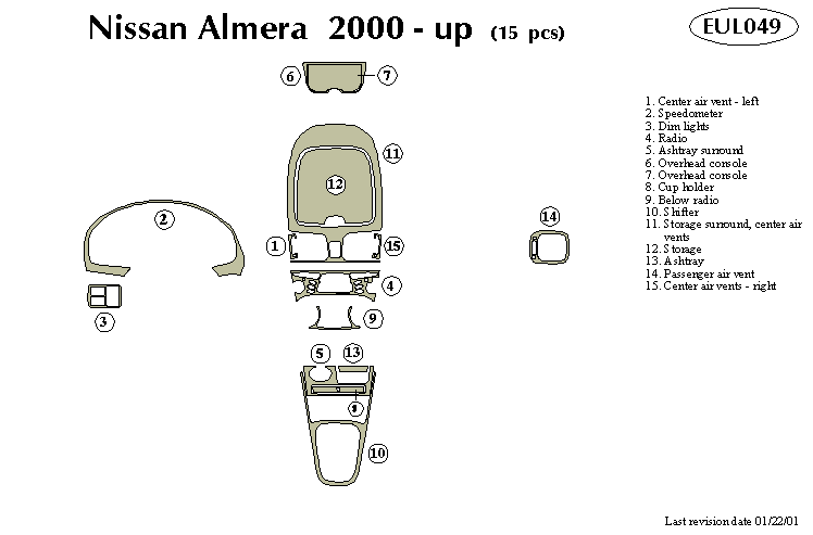 nissan almera Dash Kit by B&I