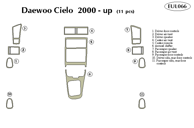 daewoo cielo Dash Kit by B&I