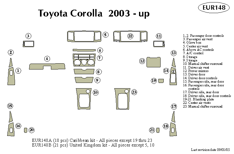 Toyota Corolla Dash Kit by B&I