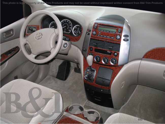E Toyota Sienna 04-up Wood Dash Kit by B&I