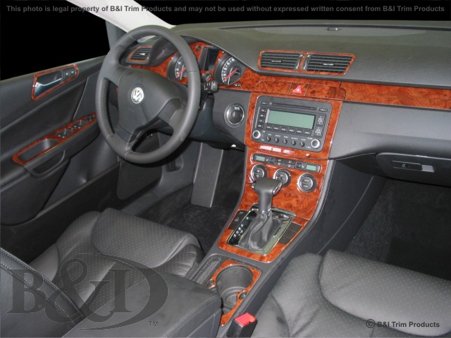 Interior Wood Dash Trim KIT Set for 2012 2013 2014 2015 Volkswagen Passat B7