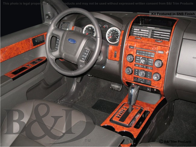 A Ford Escape 08-up Wood Dash Kit by B&I