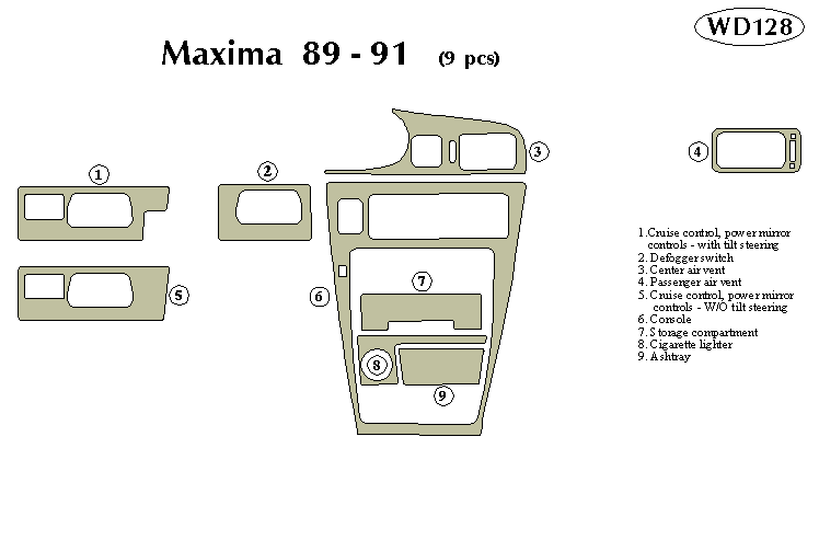 Nissan Maxima 89-91 Dash Kit by B&I