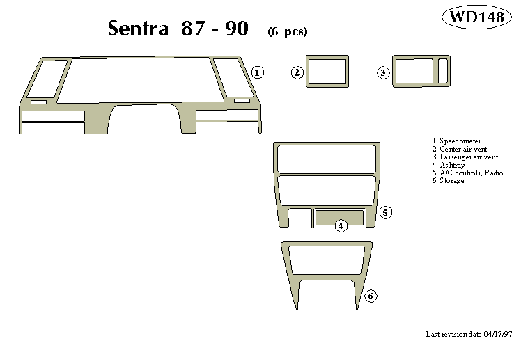 Nissan Sentra 87-90 Dash Kit by B&I
