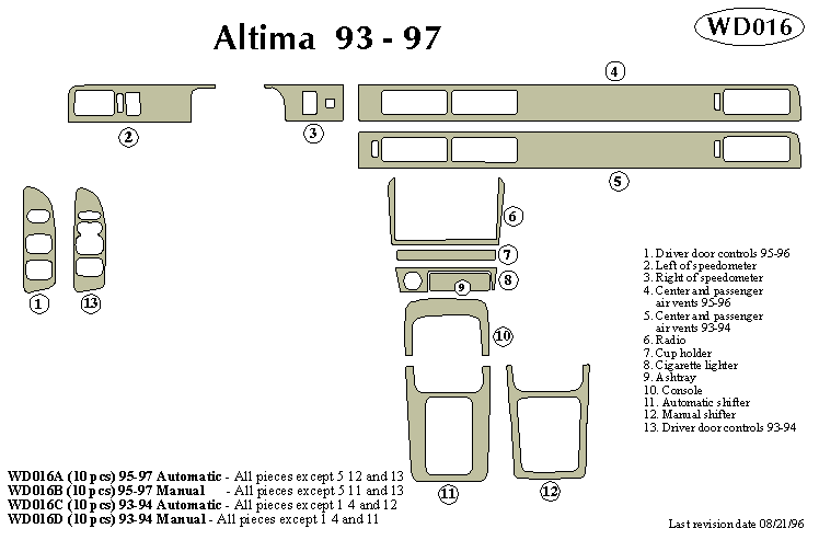 Nissan Altima Dash Kit by B&I