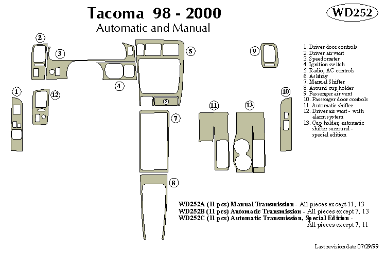 Toyota Tacoma Dash Kit by B&I