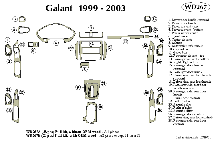 Mitsubishi Galant Dash Kit by B&I