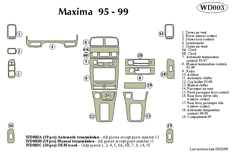 Nissan Maxima Dash Kit by B&I