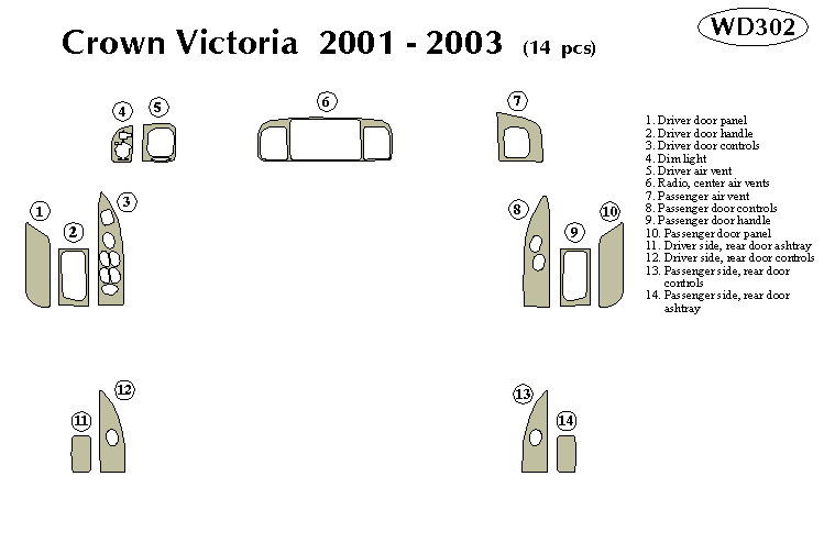 Ford Crown Victoria Dash Kit by B&I