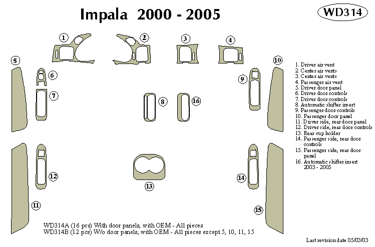 Chevrolet Impala Dash Kit by B&I