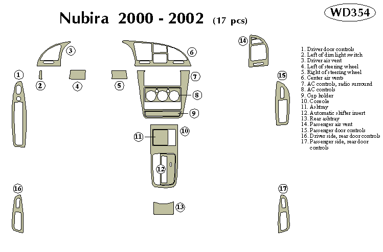 Daewoo Nubira Dash Kit by B&I