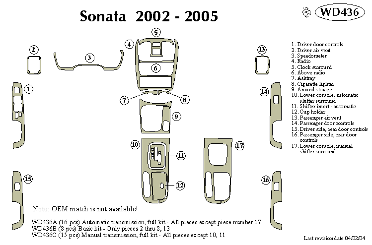 Hyundai Sonata Dash Kit by B&I