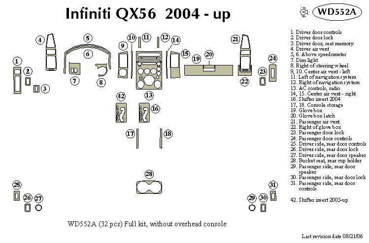 Fiti Qx56 Dash Kit by B&I