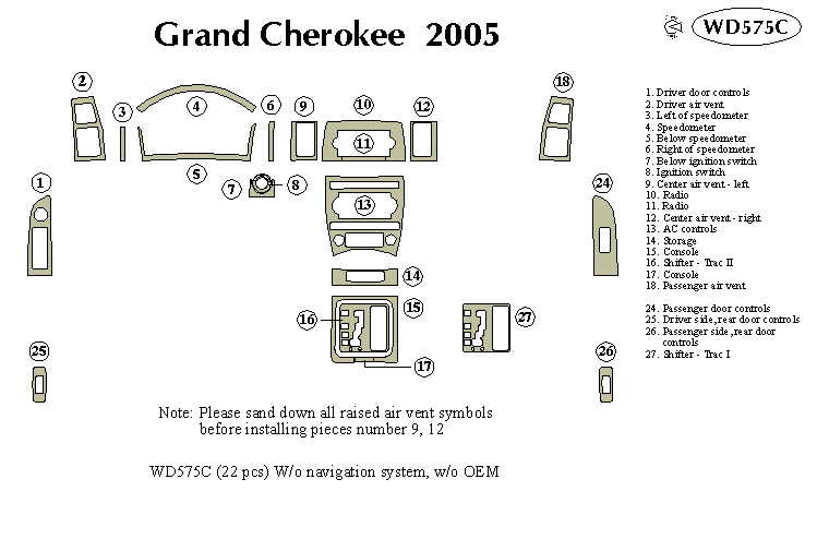Jeep Gr Cherokee Dash Kit by B&I