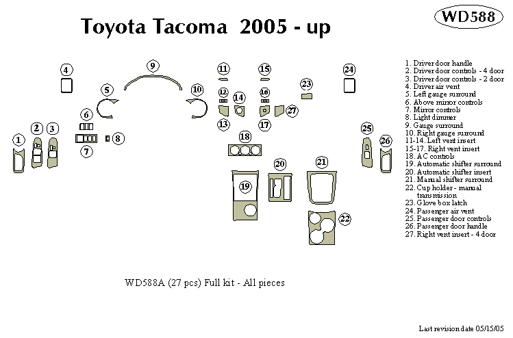 Toyota Tacoma Dash Kit by B&I