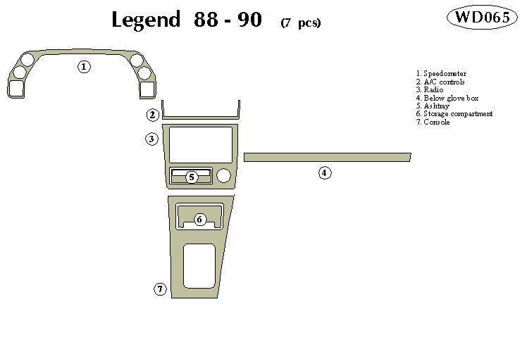 Acura Legend 88-90 Dash Kit by B&I
