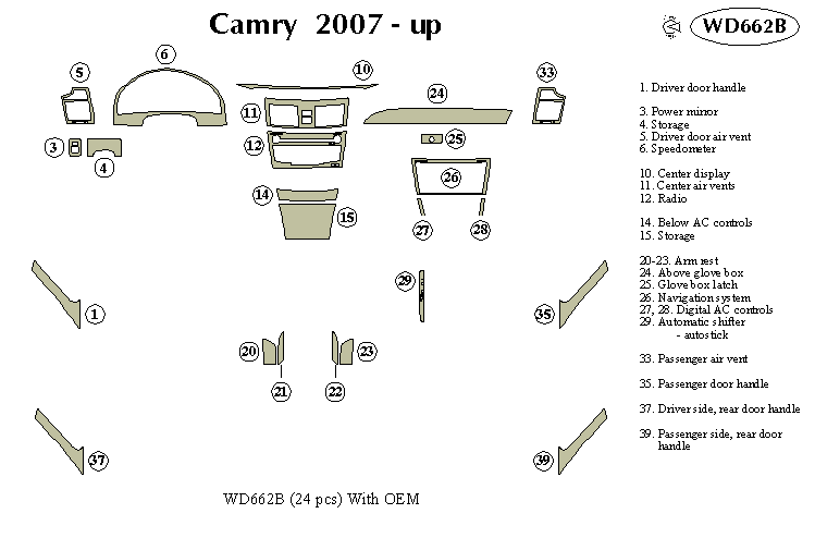 Toyota Camry Dash Kit by B&I