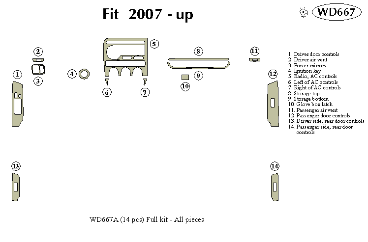 Honda Fit Dash Kit by B&I