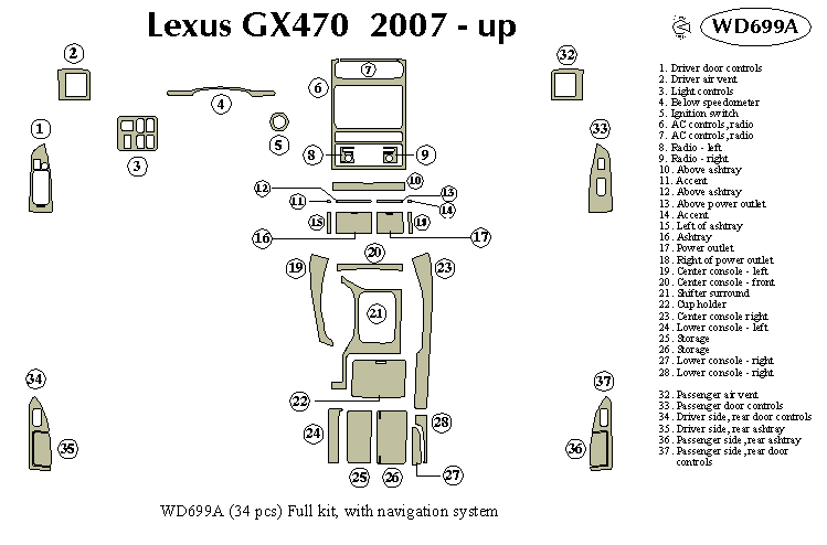 Fiti G35 Dash Kit by B&I