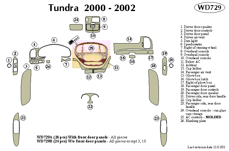 Toyota Tundra Dash Kit by B&I