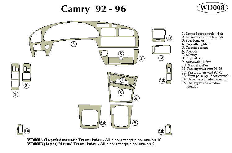 Toyota Camry Dash Kit by B&I
